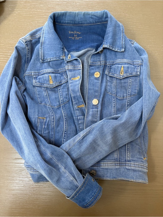Lilly Pulitzer Jackets & Blazers - Lilly Pulitzer Light Blue Denim Seaspray